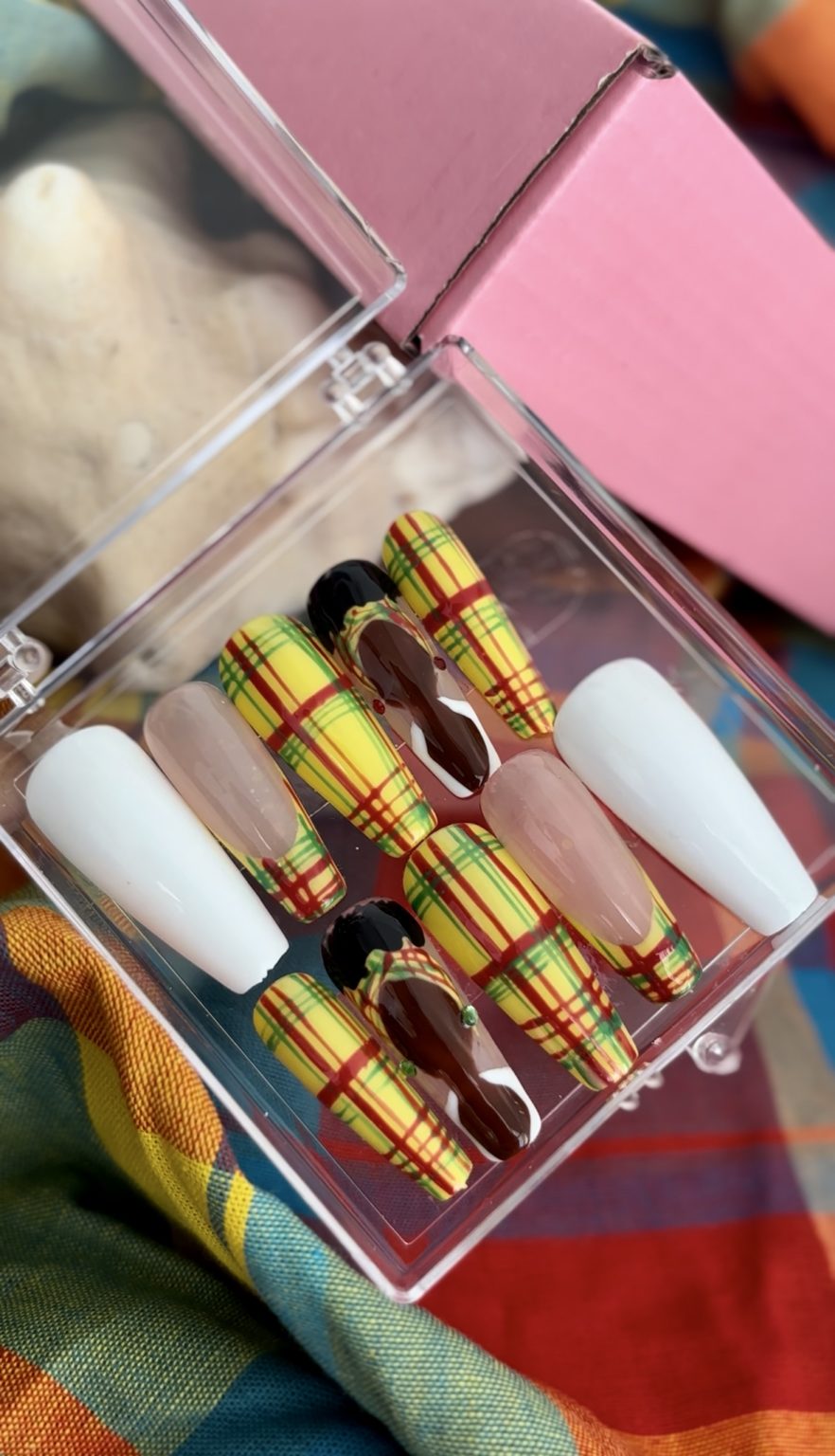 press on nails - madras- guadeloupe