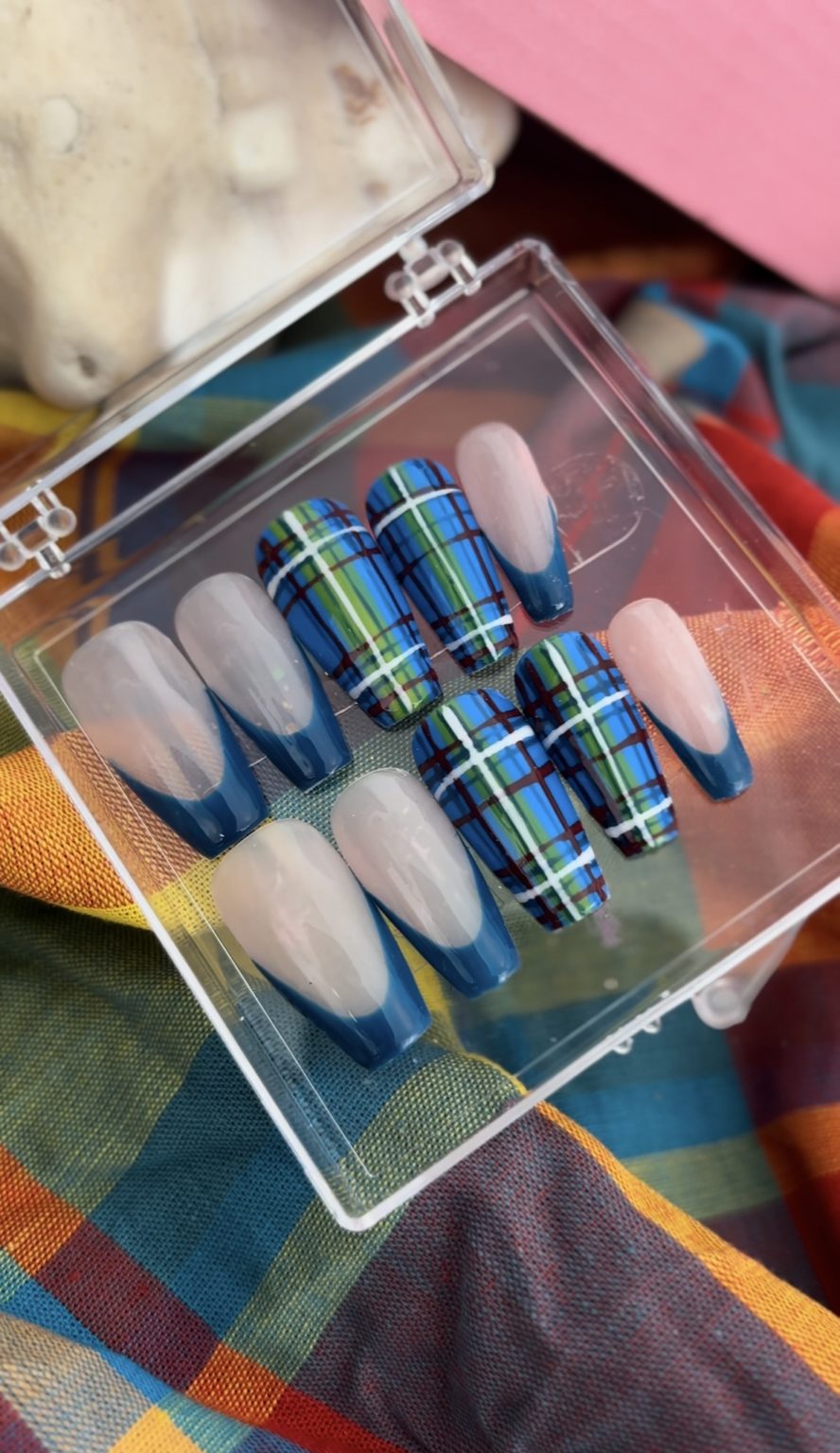 press on nails - madras- guadeloupe